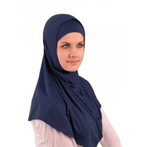 Amira hijab simple (100% cotton) navy blue