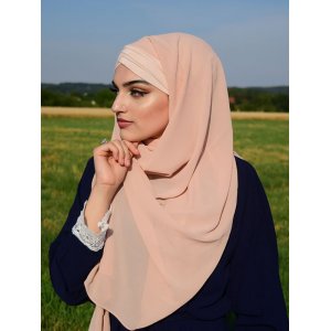 Kuwaity Hijab Malaysian berkreuz beige