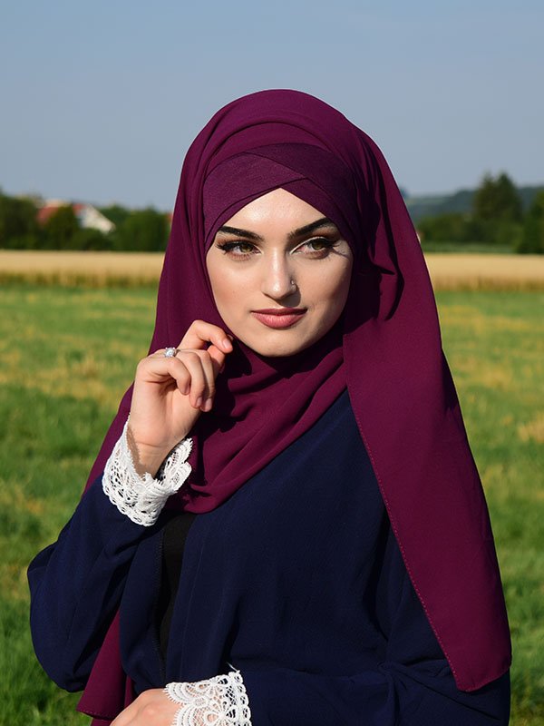 Kuwaity Malaysian Cross Hijab violet