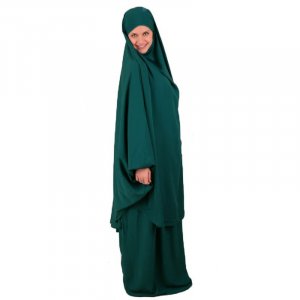 Jilbab Set Khimar & Skirt petrol